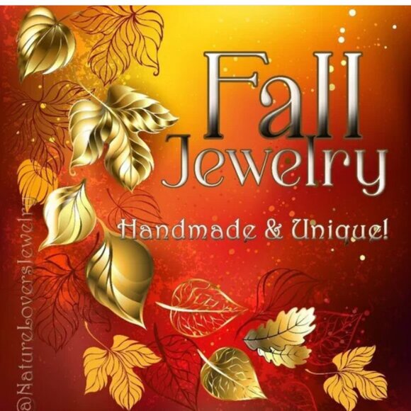 Handmade Fall Dangle Earrings - Neutral Autumn Colors - Semi-Precious Stones - Picture 5 of 5